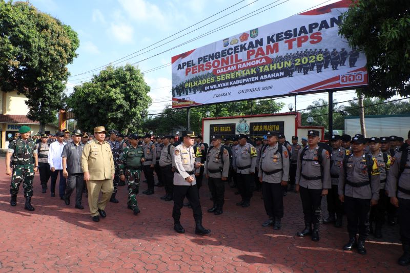 Polres Asahan menyiapkan 457 personel untuk mengamankan pelaksanaan Pemilihan Kepala Desa (Pilkades) Serentak 2026 yang akan berlangsung di 43 desa pada 18 kecamatan di Kabupaten Asahan.