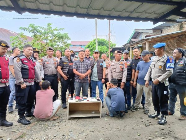 Polres Labuhanbatu dan BNNK Labura Gelar OSN, Dua Pria Diamankan dengan Sabu