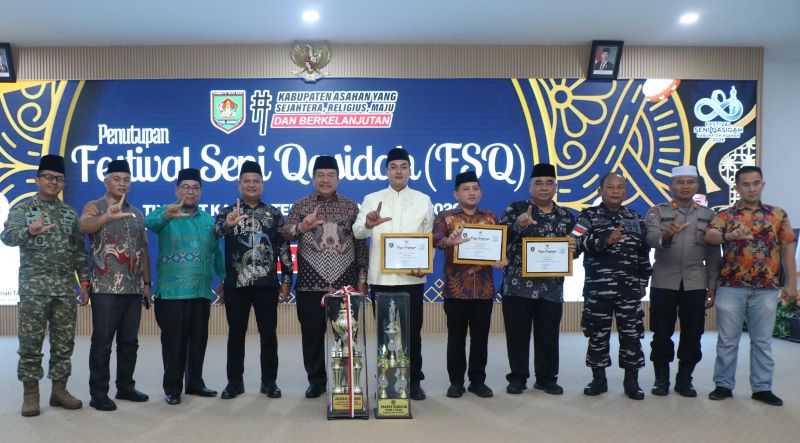 Tutup FSQ Asahan 2026, Bupati Taufik Dorong Pembinaan Generasi Muda Berbasis Iman dan Takwa