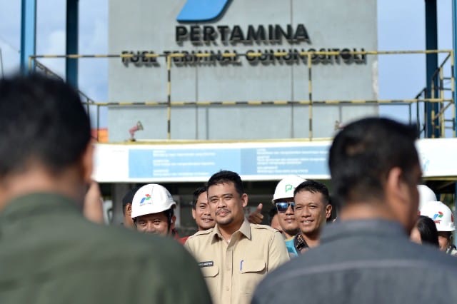 Pastikan Pasokan BBM Aman Jelang Nataru, Gubernur Sumut Tinjau Fuel Terminal Pertamina di Gunungsitoli